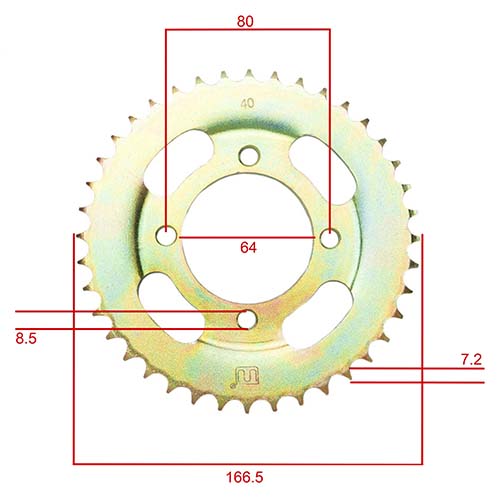 KIT TRANSMISION HONDA SDH 125 STORM (40/15) 428H-118L C/CAD. DOR. STD