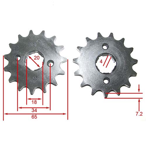 KIT TRANSMISION HONDA SDH 125 STORM (40/15) 428H-118L C/CAD. DOR. STD