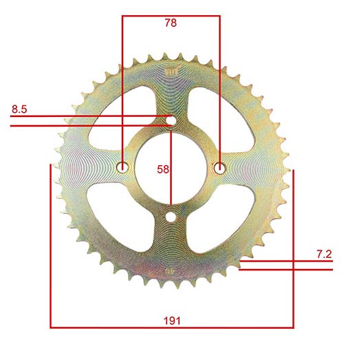 KIT TRANSMISION MOTOMEL SKUA 150 428H-134L (46/17) C/CAD. DOR. STD