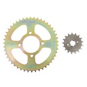 CORONA Y PIÑON MOTOMEL SKUA 150 (46x17) DORADA STD