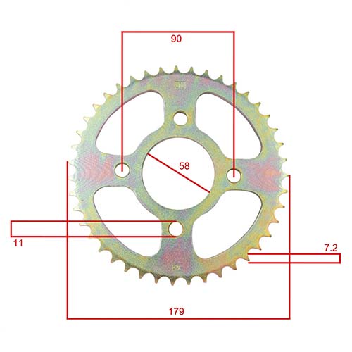 KIT TRANSMISION BAJAJ ROUSER 135 43/15 428H-130L C/CAD. DOR STD