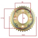 KIT TRANSMISION HONDA WAVE 110S (2017-2024) (37/14) 428H C/CAD. DOR. STD
