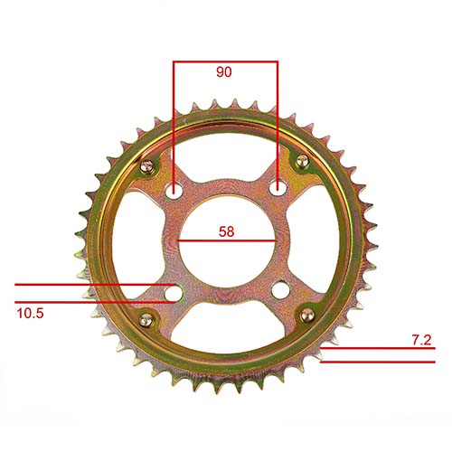 KIT TRANSMISION HONDA GLH150 GAUCHA 428-120LCU 44/14 STD