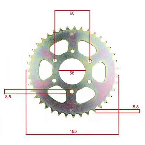 KIT TRANSMISION BAJAJ ROUSER NS 200 (6 AGU.) (39/14) 520HO-108L C/ORING STD