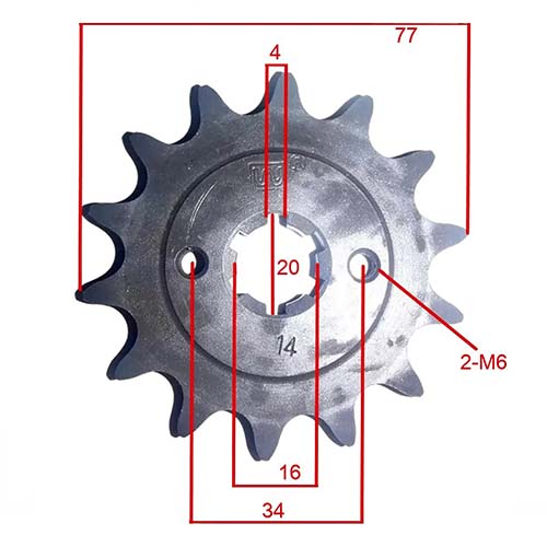 KIT TRANSMISION BAJAJ ROUSER NS 200 (6 AGU.) (39/14) 520HO-108L C/ORING STD