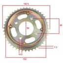 KIT TRANSMISION HONDA CB1 44/14 428H-122L C/CAD. DOR STD