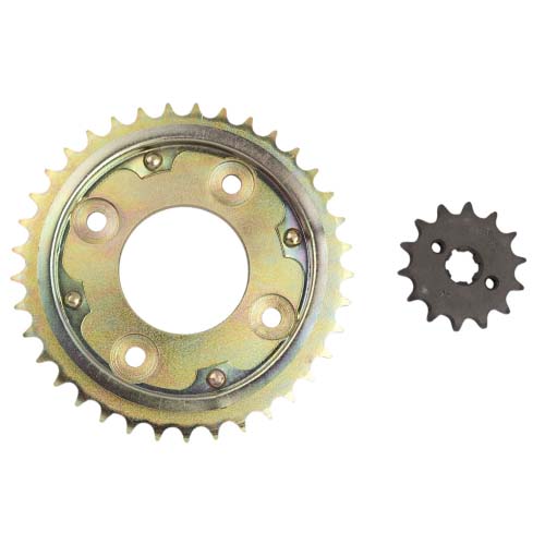 CORONA Y PIÑON HONDA NEW WAVE 110 (2013x2014) (420x37 x14) DORADA STD