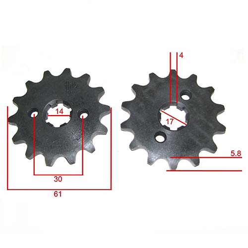 KIT TRANSMISION HONDA NEW WAVE110 (2013-2014) (37/14) 420H C/CAD. DOR. STD