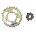 KIT TRANSMISION HONDA SDH 125 STORM (38/15) 428H-118L C/CAD. DOR. STD