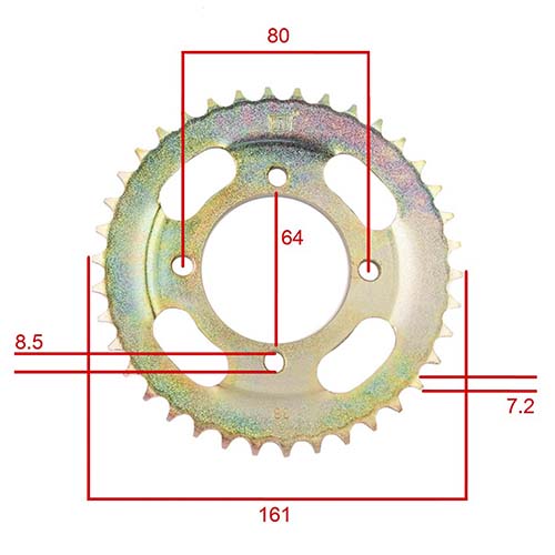 KIT TRANSMISION HONDA SDH 125 STORM (38/15) 428H-118L C/CAD. DOR. STD