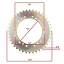 KIT TRANSMISION YAMAHA XTZ 250 LANDER (40/13) 520H-106L C/CAD. DOR. STD