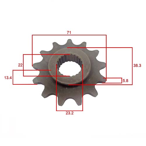 KIT TRANSMISION YAMAHA XTZ 250 LANDER (40/13) 520H-106L C/CAD. DOR. STD
