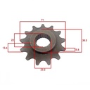 KIT TRANSMISION YAMAHA XTZ 250 LANDER (40/13) 520H-106L C/CAD. DOR. STD