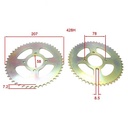 CORONA Y PIÑON MOTOMEL SKUA 200/250/TRIAX150/DAKAR200 (50x16) DORADA STD