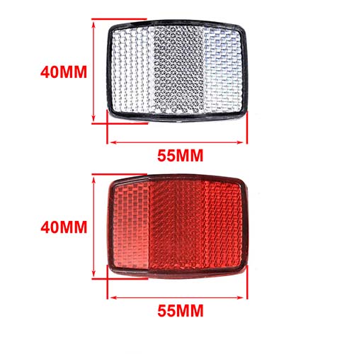 REFLECTOR PLAYEROS CON FLEJE DE CHAPA CRISTAL + ROJO PLASTICA VC (1063)