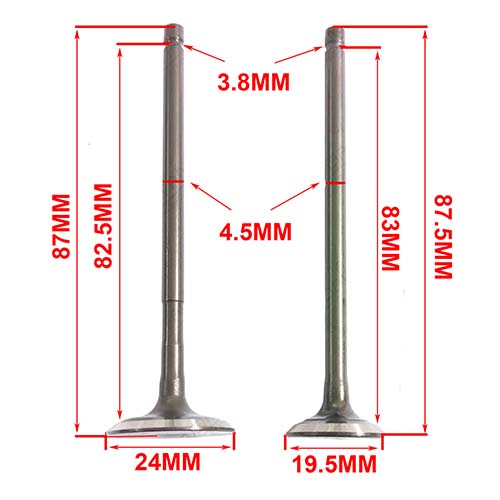 VALVULAS BAJAJ ROUSER NS160 / NS150 (JGO 2 PCS) STD