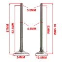 VALVULAS BAJAJ ROUSER NS160 / NS150 (JGO 2 PCS) STD