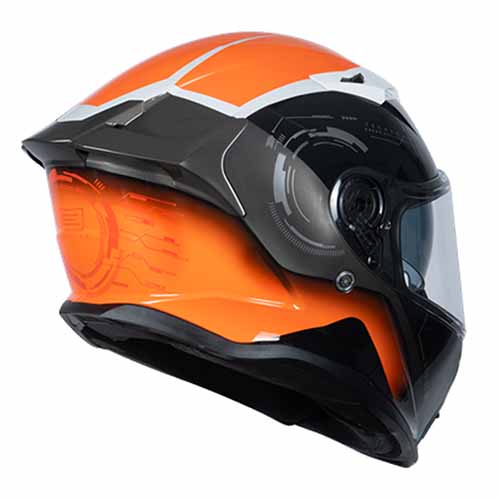 CASCO H153 FORCE TECHNO - GLOSS FLUO ORANGE/TITANIUM XL ORIGINE
