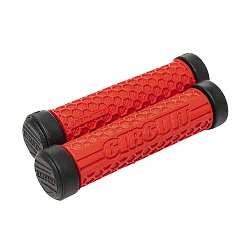 PUÑO HEXAGON 25GEL BICI NEGRO/ROJO (JGO) CIRCUIT MA089-215