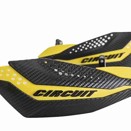 CUBRE MANO DAKAR UNIV. CARBONO/AMARILLO (JGO) CIRCUIT PM038-2D6