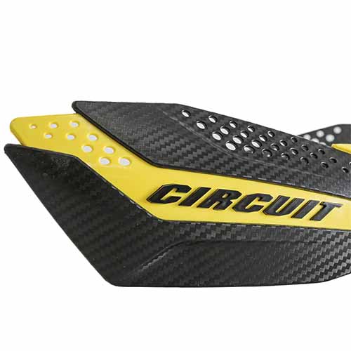 CUBRE MANO DAKAR UNIV. CARBONO/AMARILLO (JGO) CIRCUIT PM038-2D6