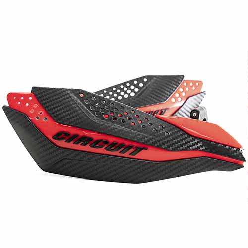 CUBRE MANO DAKAR UNIV. CARBONO/ROJO (JGO) CIRCUIT PM038-2DA