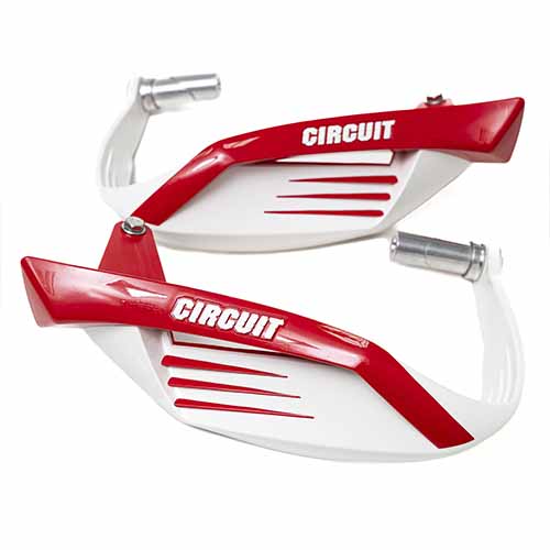 CUBRE MANO STREET BLANCO/ROJO (JGO) CIRCUIT PM050-22V