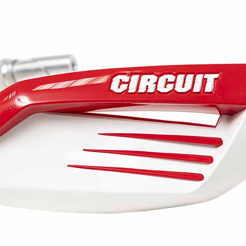 CUBRE MANO STREET BLANCO/ROJO (JGO) CIRCUIT PM050-22V