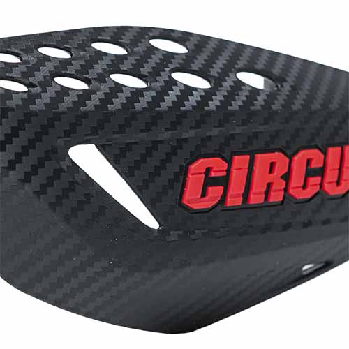 CUBRE MANO VECTOR CARBONO/ROJO FLUO (JGO) CIRCUIT PM061-2DA