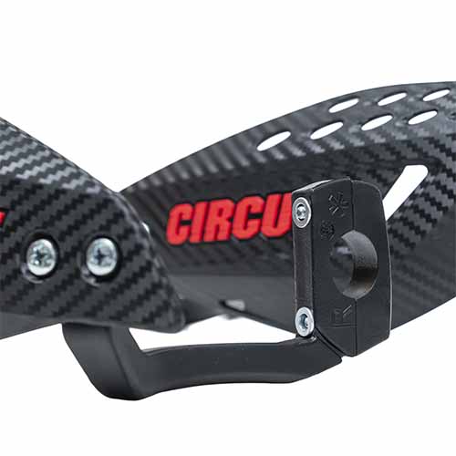 CUBRE MANO VECTOR CARBONO/ROJO FLUO (JGO) CIRCUIT PM061-2DA