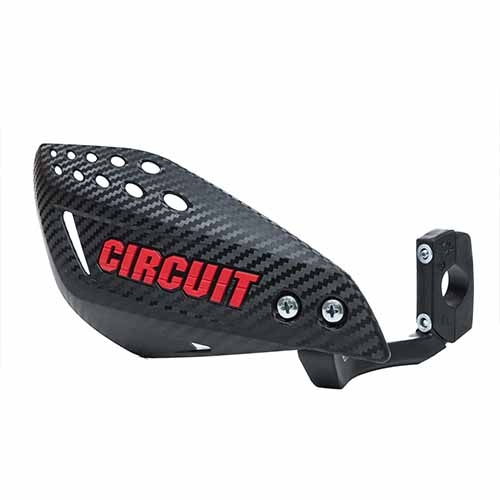 CUBRE MANO VECTOR CARBONO/ROJO FLUO (JGO) CIRCUIT PM061-2DA