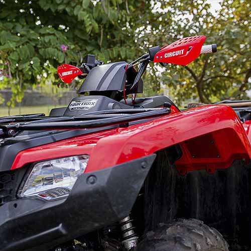 CUBRE MANO VECTOR ROJO FLUO/BLANCO (JGO) CIRCUIT PM061-2A2