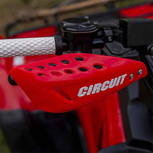 CUBRE MANO VECTOR ROJO FLUO/BLANCO (JGO) CIRCUIT PM061-2A2