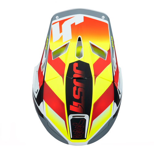 CASCO J22F FIBRA DE VIDRIO FRENETIK FIRE FLUO YELLOW/RED/WHITE MATT M JUST1