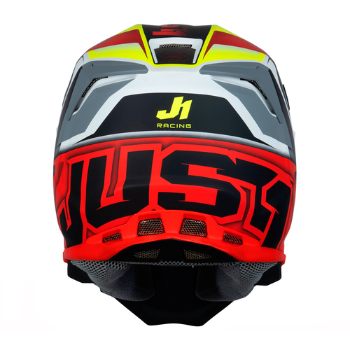 CASCO J22F FIBRA DE VIDRIO FRENETIK FIRE FLUO YELLOW/RED/WHITE MATT M JUST1