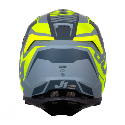 CASCO J22F FIBRA DE VIDRIO TALENT FLUO YELLOW/GRAY XL JUST1