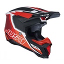 CASCO J40 FLASH RED/WHITE/BLACK MATT M JUST1