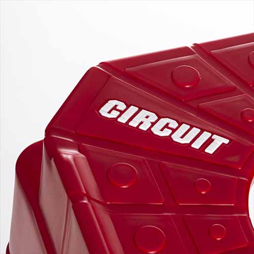CABALLETE CUBIC MOTOCROSS ROJO/BLANCO CIRCUIT SM001-2V2