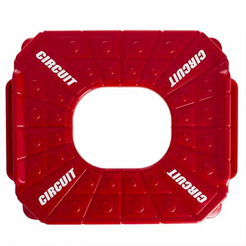 CABALLETE CUBIC MOTOCROSS ROJO/BLANCO CIRCUIT SM001-2V2