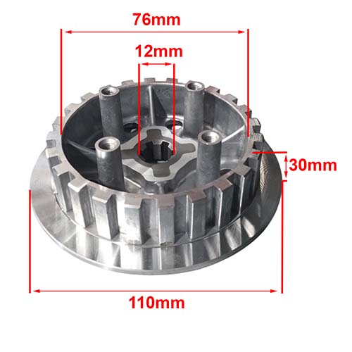 CENTRO EMBRAGUE YAMAHA YBR/ XTZ 125 C/PLATO PRESION REPCOR (J103RM)