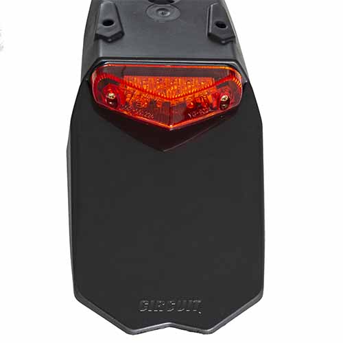 GUARDABARRO TRASERO UNIVERSAL MANTIS NEGRO/ROJO CIRCUIT PT003-215