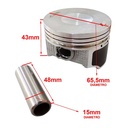 KIT CILINDRO MOTOMEL SKUA 250 FULL/XMM 250/PITBULL CADENERO (65.5 mm) OEM EXCLU