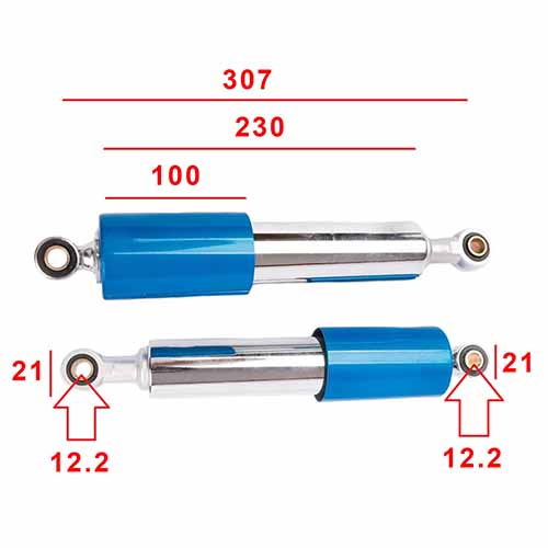 AMORTIGUADOR SUZUKI AX100 AZUL (JGO) STD EXCLU