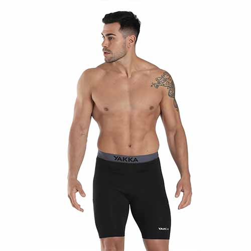 CALZA CORTA HOMBRE NEGRO/NEGRO XXL YAKKA (1001)