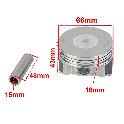 KIT PISTON MOTOMEL XMM 250/SR 200/GILERA VC200/SKUA250 65.5mm (0.50) STD