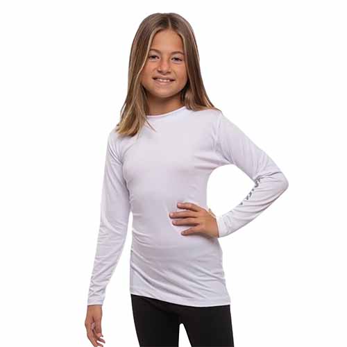 REMERA TERMICA NIÑO MANGA LARGA BLANCA TALLE 10 YAKKA (1016)
