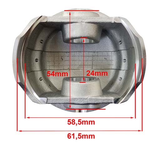 KIT PISTON MOTOMEL XMM 250/SR 200/GILERA VC200/SKUA250 65.5mm (1.00) STD