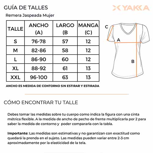 REMERA RUNNING MUJER JASPEADA SALMON XL YAKKA (4015)