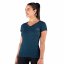 REMERA RUNNING MUJER JASPEADA PETROLEO XXL YAKKA (4015)