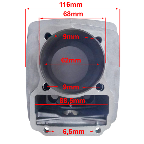KIT CILINDRO + PISTON Z. RX150/RD150/CE150/SKUA150 VARILLEROS (62mm) STD